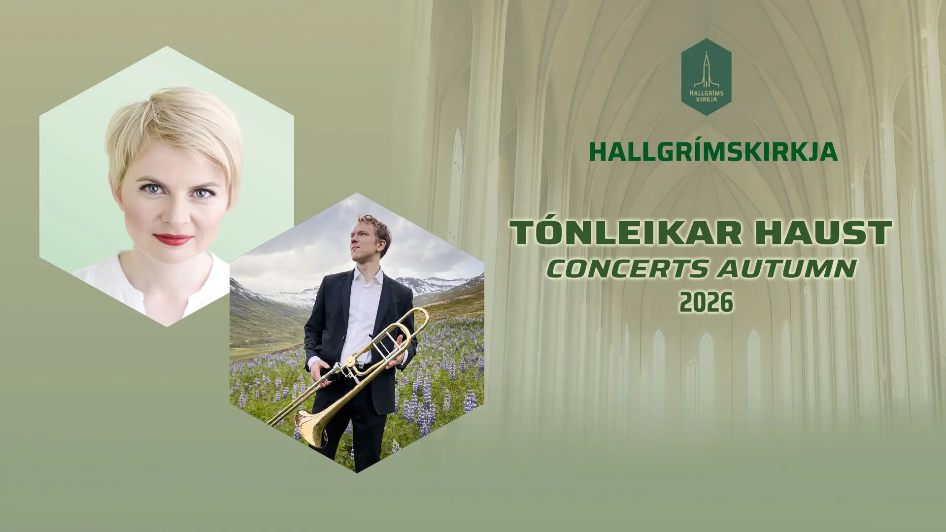 HÁDEGISTÓNLEIKAR: Lára Bryndís Eggertsdóttir organisti og Jón Arnar Einarsson básúnuleikari