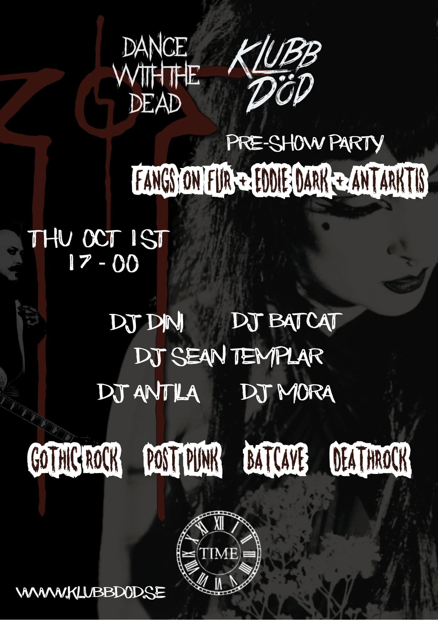 A Dance with the Dead – Fangs on Fur pre show party with Klubb DÖD